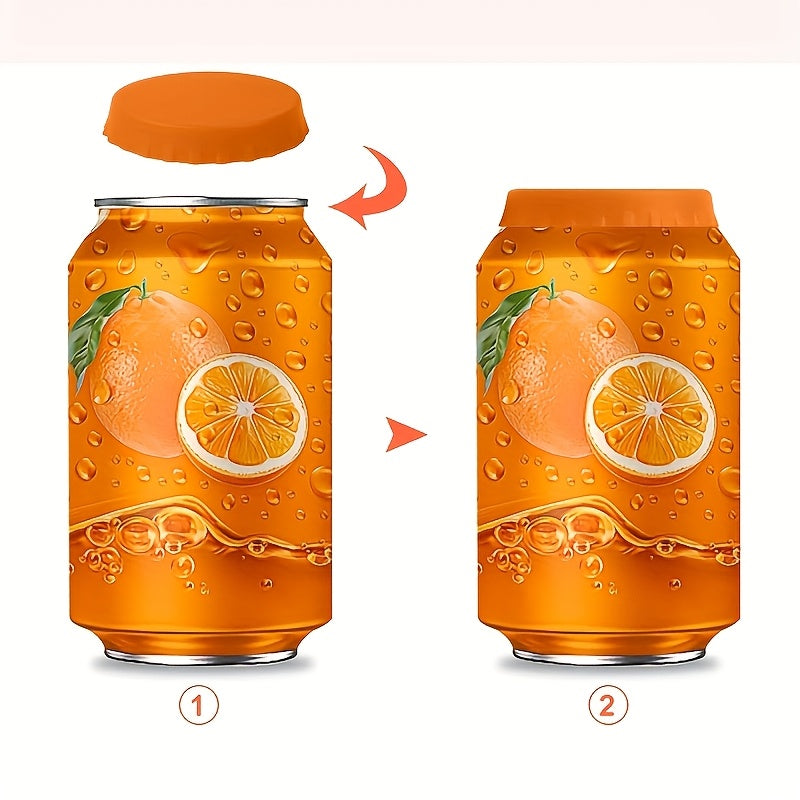 Random 3-Pack Colors Silicone Soda Lids Freshness Cans Carbonated Drinks Pull-Tab Lids Reusable Sealed Dust-Proof Leak-Proof Silicone Cola Lids