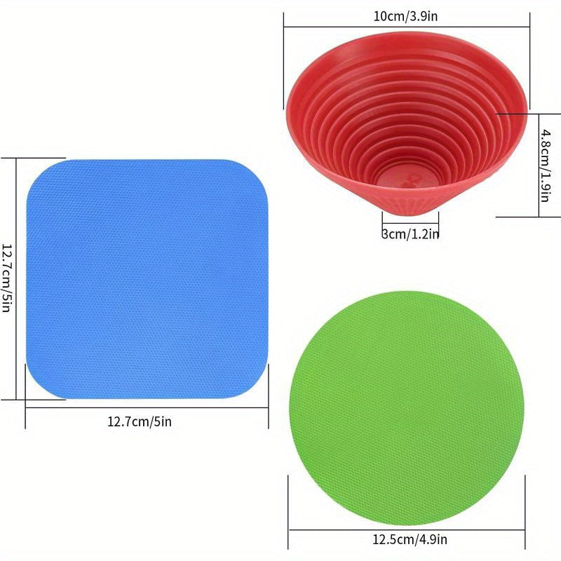 Random 1 Rubber Can Opener Pad - Multicolor, Reusable and Easy-to-Use Gripper Suitable for Elderly with Weak Hands - Ideal Kitchen Accessory, Perfect Gift